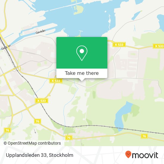 Upplandsleden 33 map