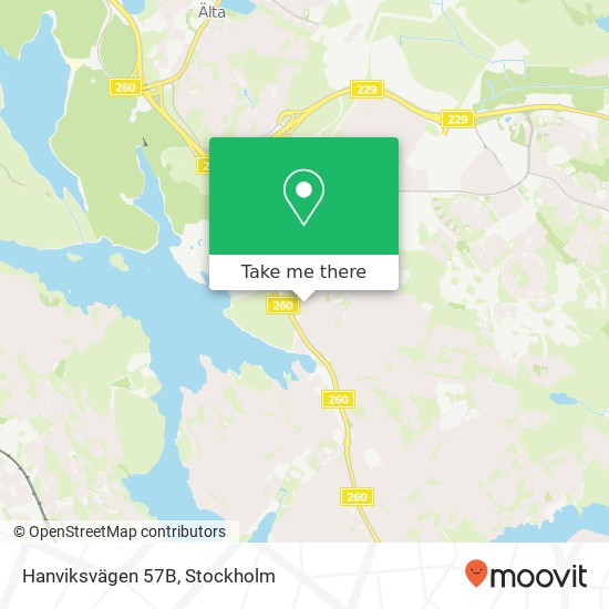 Hanviksvägen 57B map