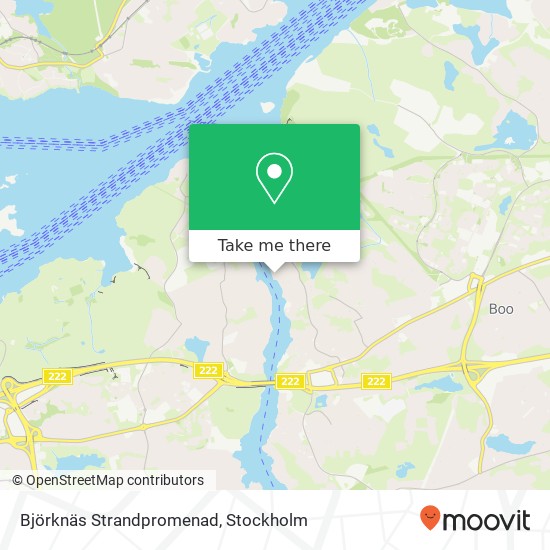 Björknäs Strandpromenad map