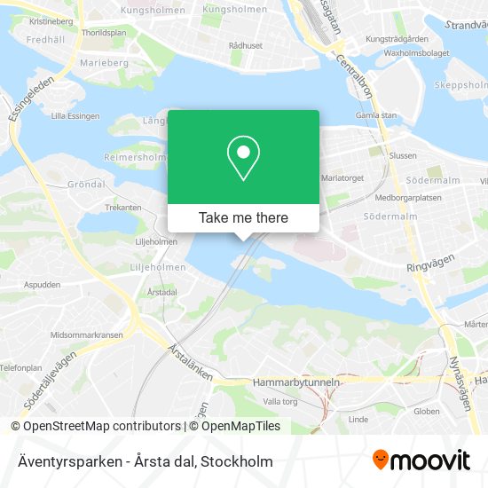 Äventyrsparken - Årsta dal map