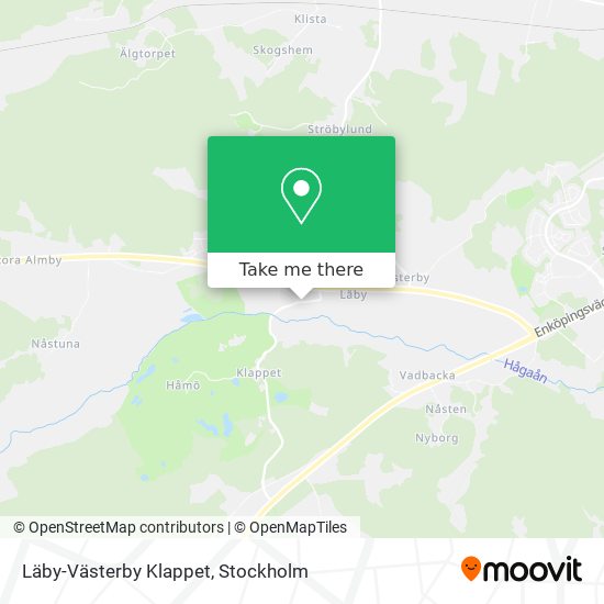 Läby-Västerby Klappet map