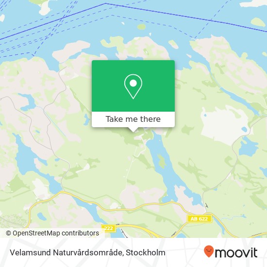 Velamsund Naturvårdsområde map