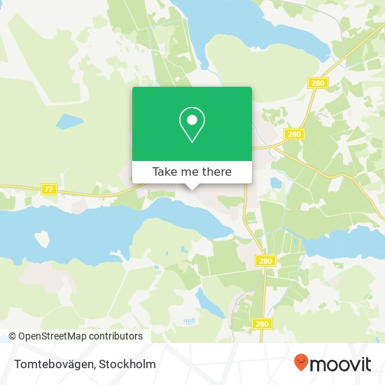 Tomtebovägen map