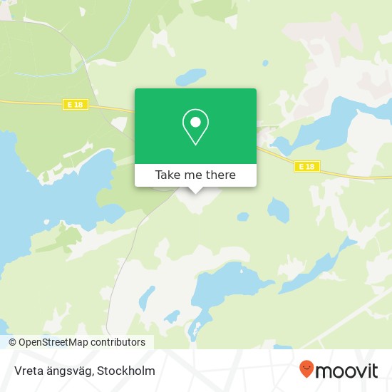 Vreta ängsväg map