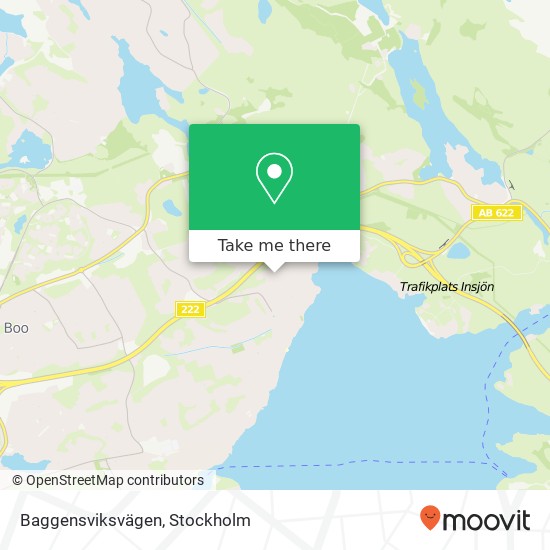 Baggensviksvägen map