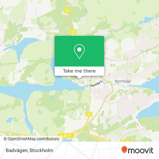 Badvägen map