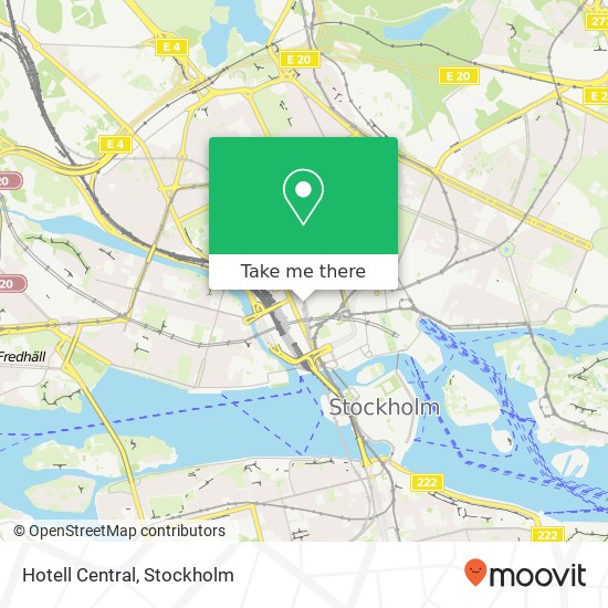 Hotell Central map