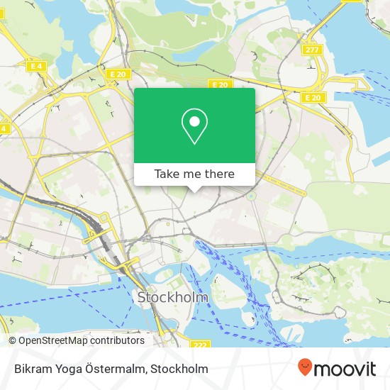 Bikram Yoga Östermalm map