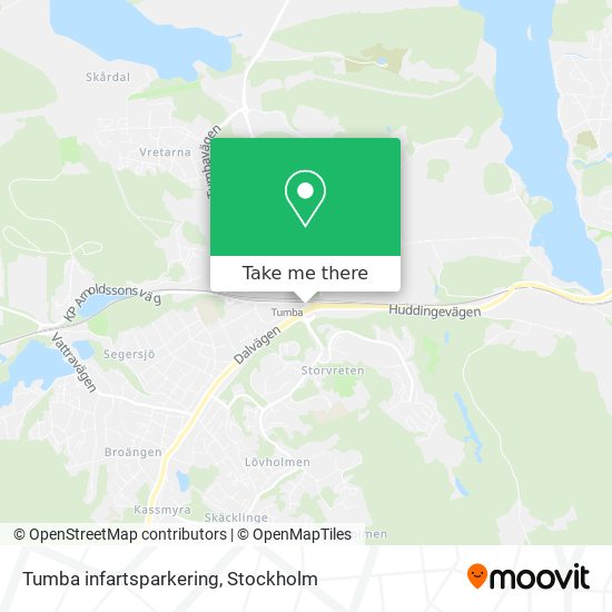 Tumba infartsparkering map