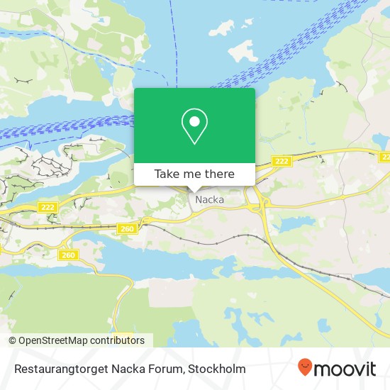 Restaurangtorget Nacka Forum map