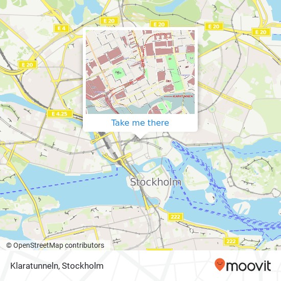 Klaratunneln map