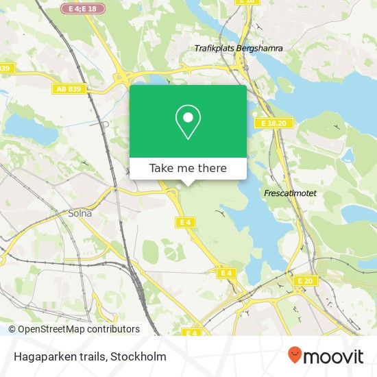 Hagaparken trails map