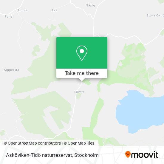 Asköviken-Tidö naturreservat map