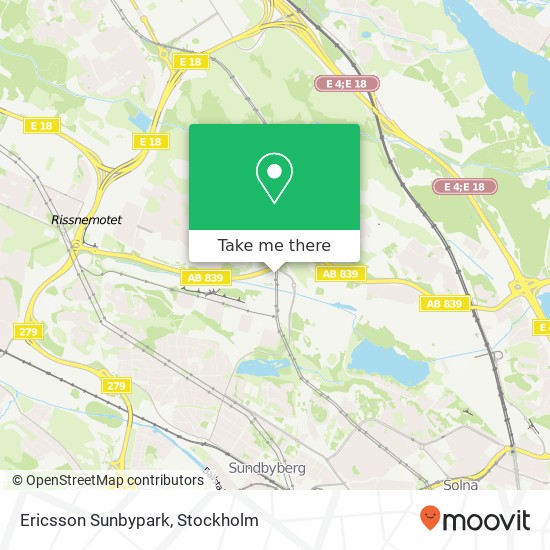 Ericsson Sunbypark map