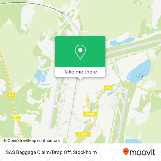 SAS Baggage Claim/Drop Off map