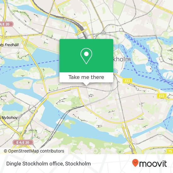 Dingle Stockholm office map