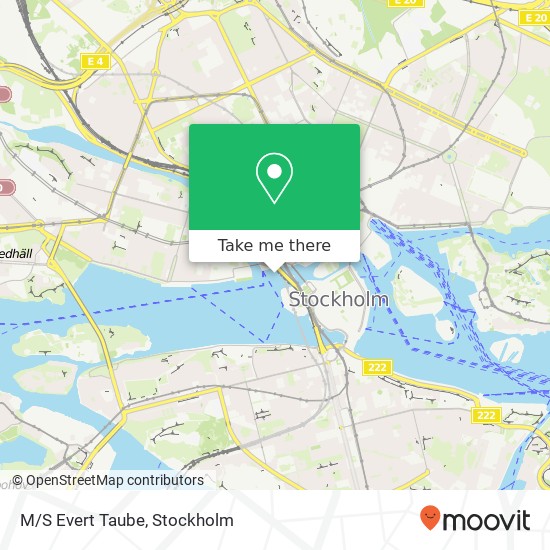 M/S Evert Taube map