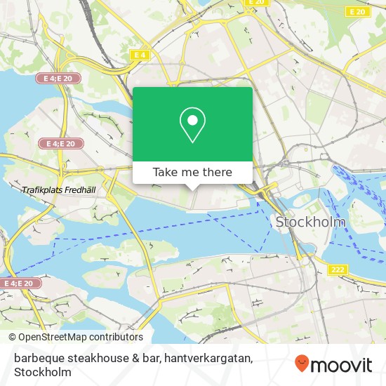 barbeque steakhouse & bar, hantverkargatan map