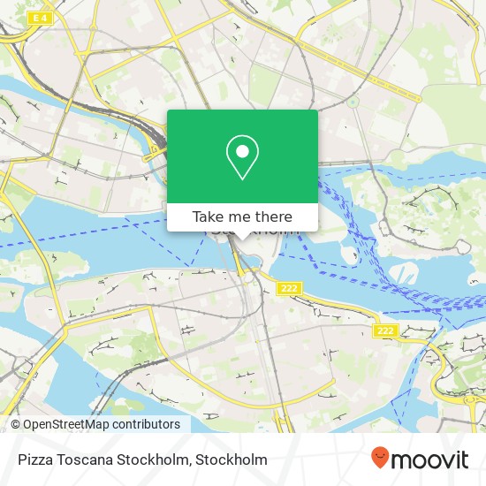 Pizza Toscana Stockholm map