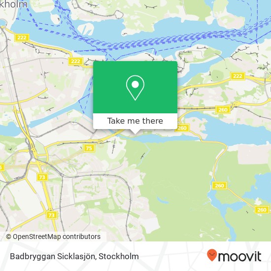 Badbryggan Sicklasjön map