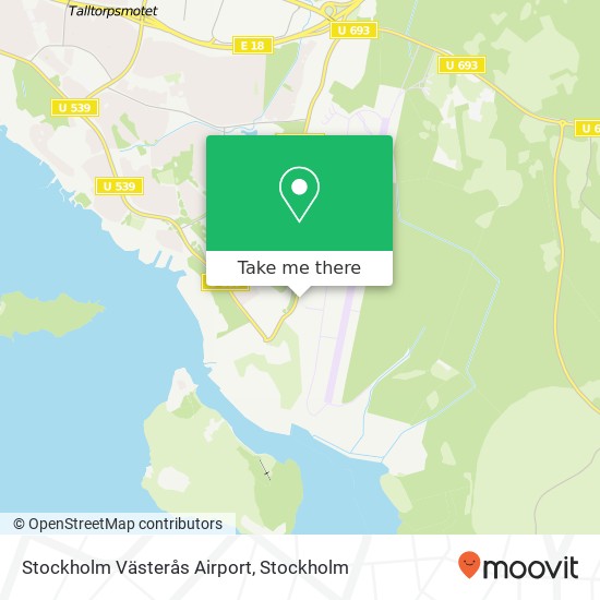 Stockholm Västerås Airport map