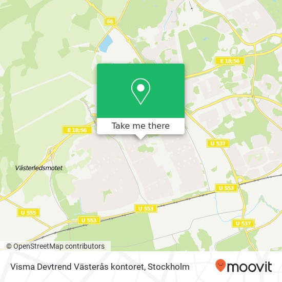 Visma Devtrend Västerås kontoret map