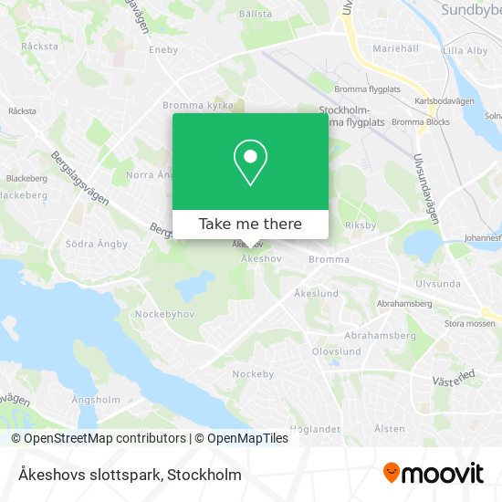 Åkeshovs slottspark map