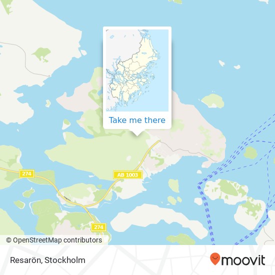 Resarön map