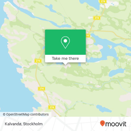 Kalvandø map