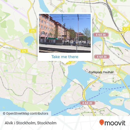 Alvik i Stockholm map