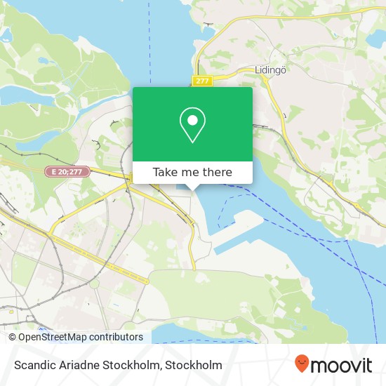 Scandic Ariadne Stockholm map