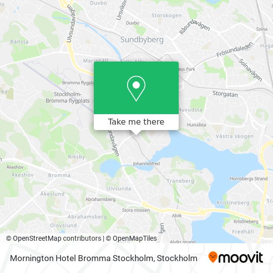 Mornington Hotel Bromma Stockholm map