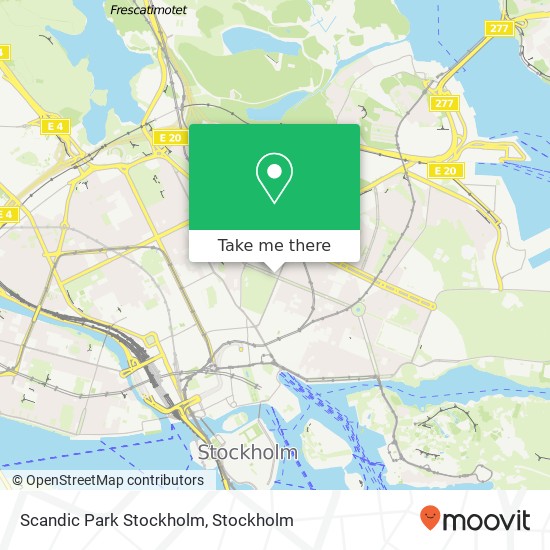 Scandic Park Stockholm map