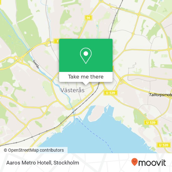 Aaros Metro Hotell map