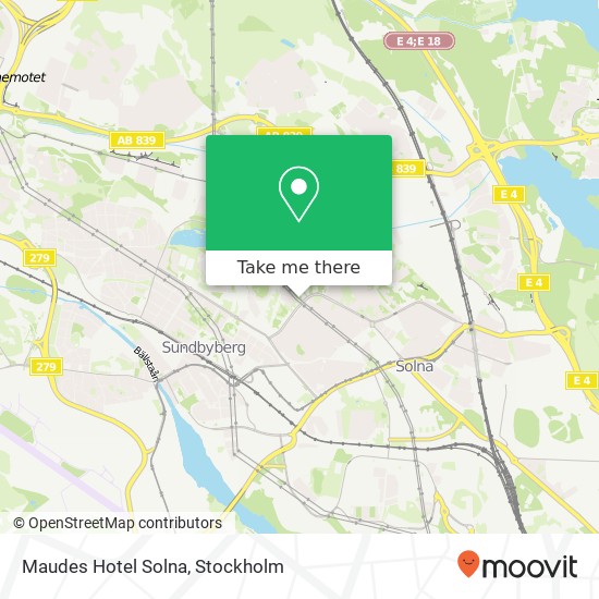 Maudes Hotel Solna map