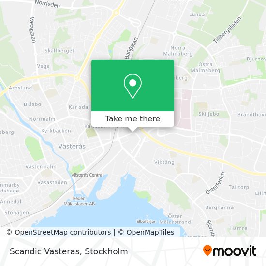 Scandic Vasteras map