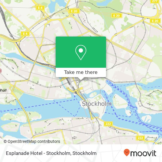 Esplanade Hotel - Stockholm map