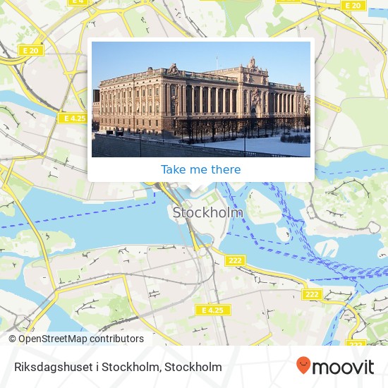 Riksdagshuset i Stockholm map