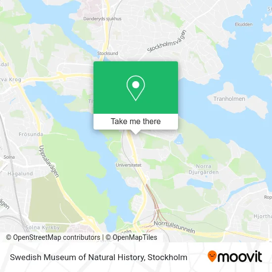 Swedish Museum of Natural History map