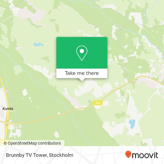 Brunnby TV Tower map