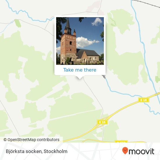 Björksta socken map