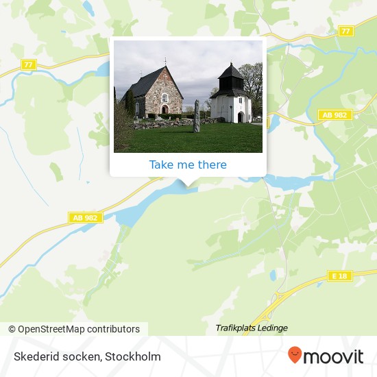 Skederid socken map