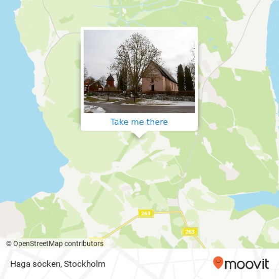 Haga socken map