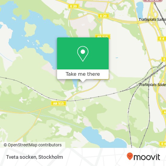 Tveta socken map