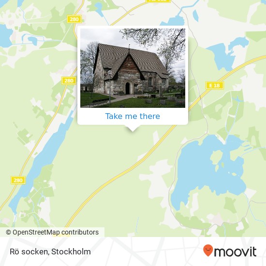 Rö socken map