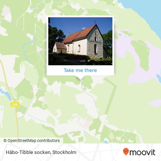 Håbo-Tibble socken map