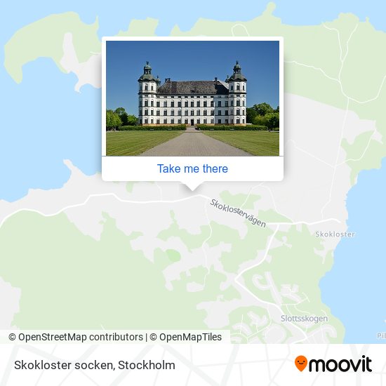 Skokloster socken map