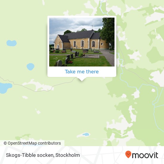 Skogs-Tibble socken map