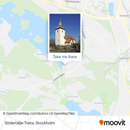 Södertälje-Tveta map