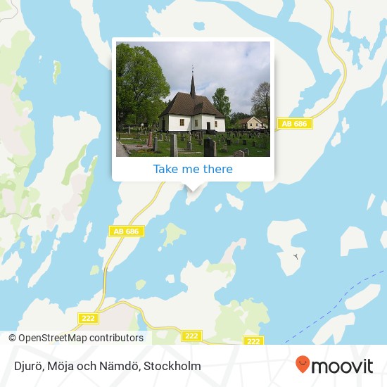 Djurö, Möja och Nämdö map